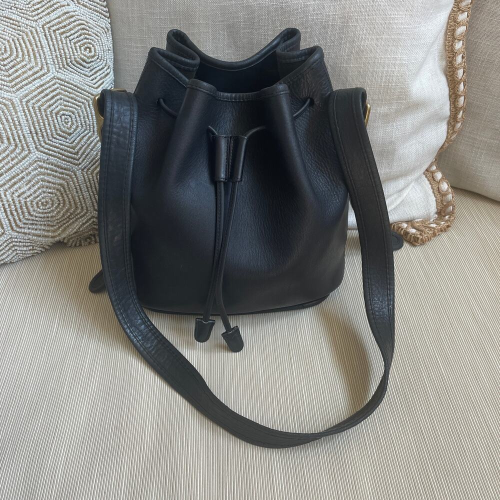 Vintage Coach 9952 Lulu’s Legacy Bucket Bag | Black Leather Drawstring - Picture 2 of 7